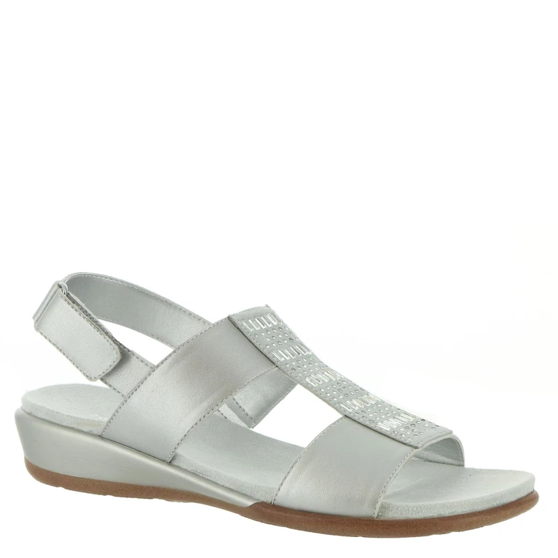 Easy Spirit Women's Hazel Wedge Sandal, Silver 040, 6 US X-Wide - Image 1