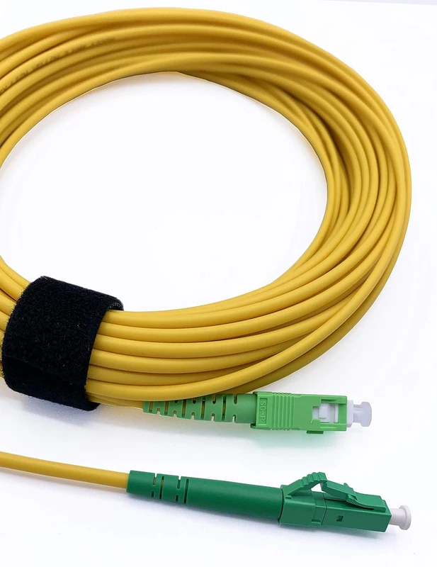 Elfcam - SC/APC Fibre Optic Cable to LC/APC Single Mode Simplex, 9/125μm LSZH Optical Cable (50M)
