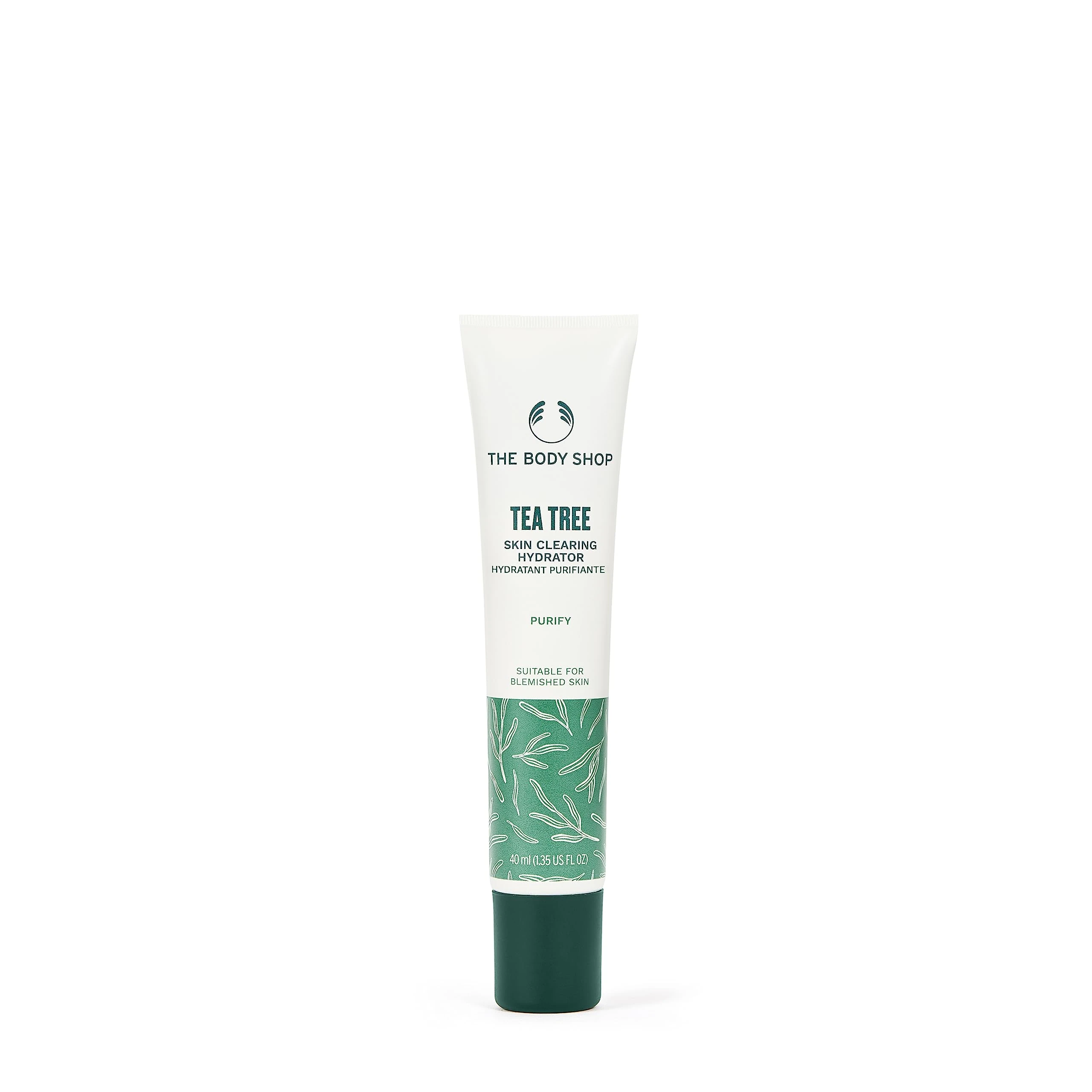 The Body Shop Tea Tree Moisturising Cream with Tea Tree Oil Controls Suet Oily Skin Smoothing Lightweight Formula Long-Lasting Hydration Up to 24 Hours Tube 40 ml