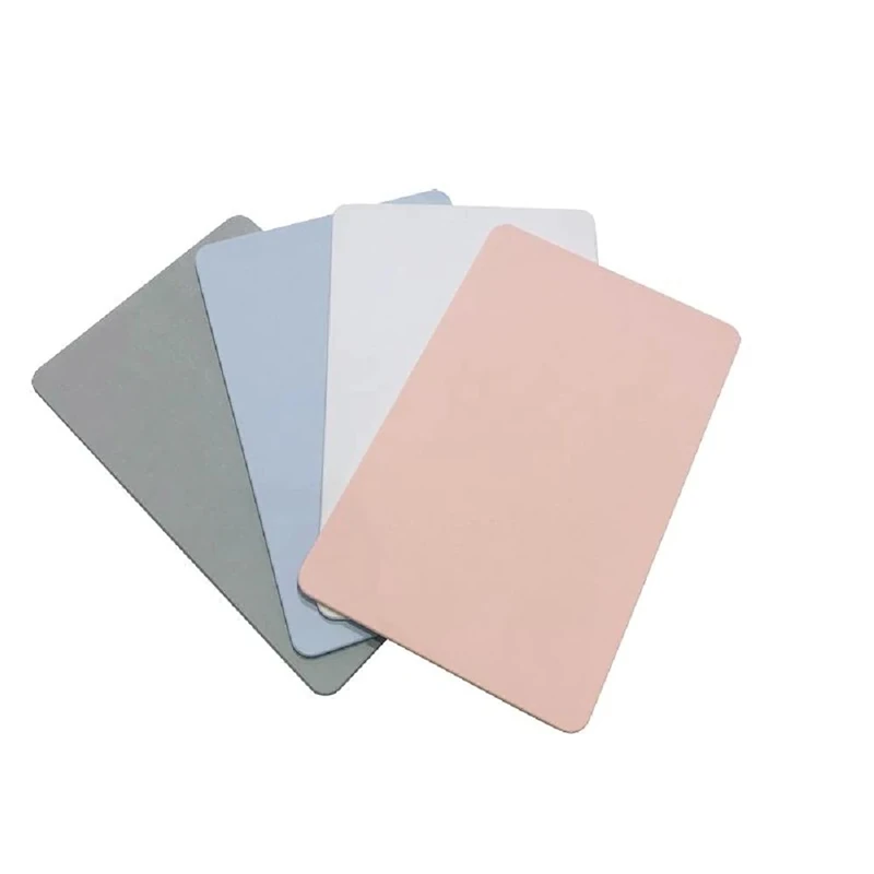 Bath Mat Absorbent Quick Dry Non Slip Diatomite Bath Mat 60x40cm Light Pink Strong Water Absorption Capacity Ideal for Bathroom Shower