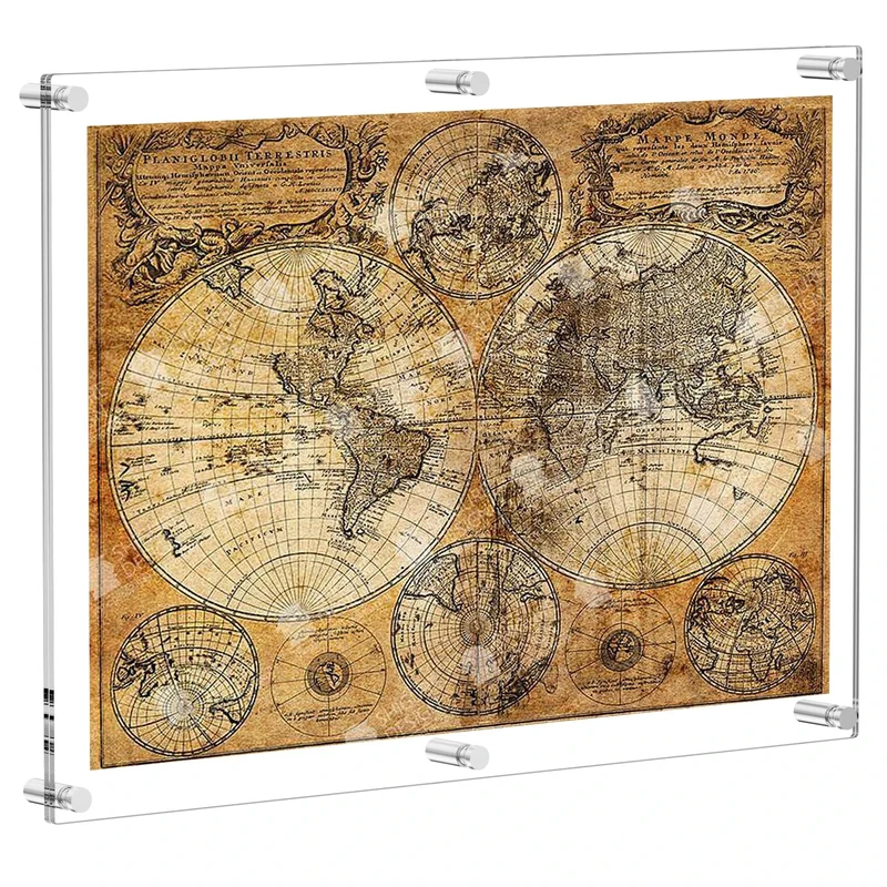 AITEE Large Acrylic Flaoting Picture Frame 24×36，Full Frame Size 27×39