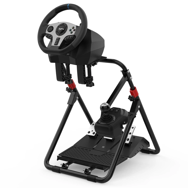 PXN Racing Steering Wheel Stand A9 for Logitech G25 G27 G29 G920 G923 GT500 T300RS/T300GT/ T500RS/TGT/TS-PC V3 V9 V900 Folding Bracket Collapsible Tilt-Adjustable Racing Stand - Image 1