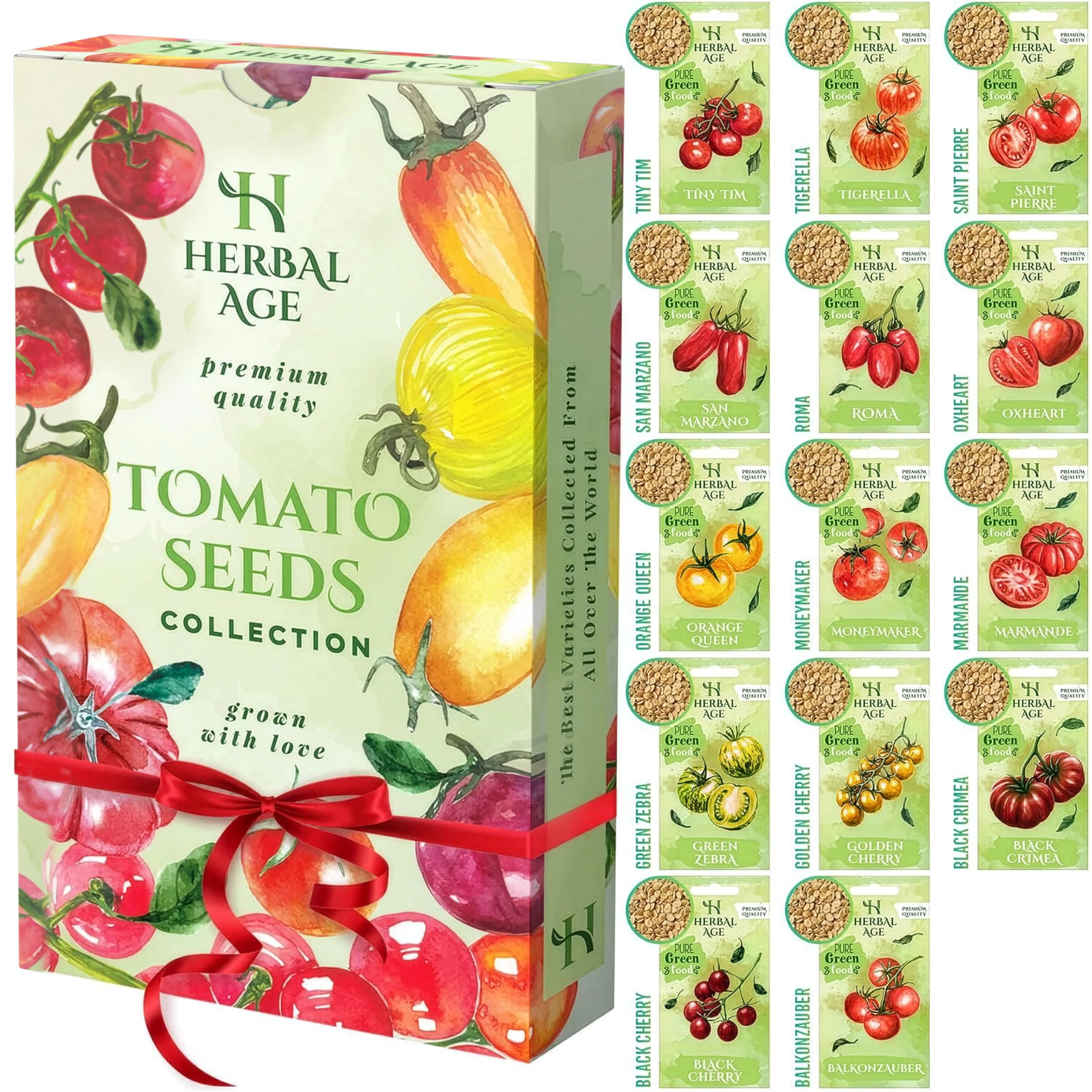 Garden Gifts, Grow Your Own Kits Tomatoes Seeds – 14 Unusual Tomato Varieties, 480+ Perfect Seeds – Gardening Gifts for Women, Unusual Gifts for Men – Allotment Gifts & Garden Accessories