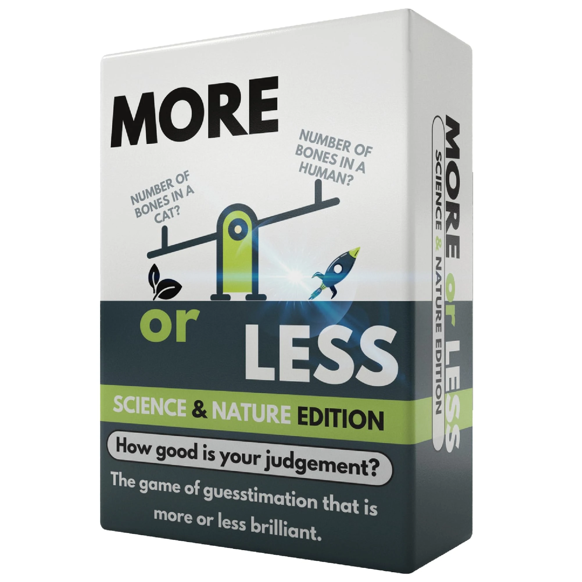 More or Less Science & Nature Edition Card Game | 2 Players + | Travel & Pocket Card Game for Kids, Teens & Adults | Play Anywhere