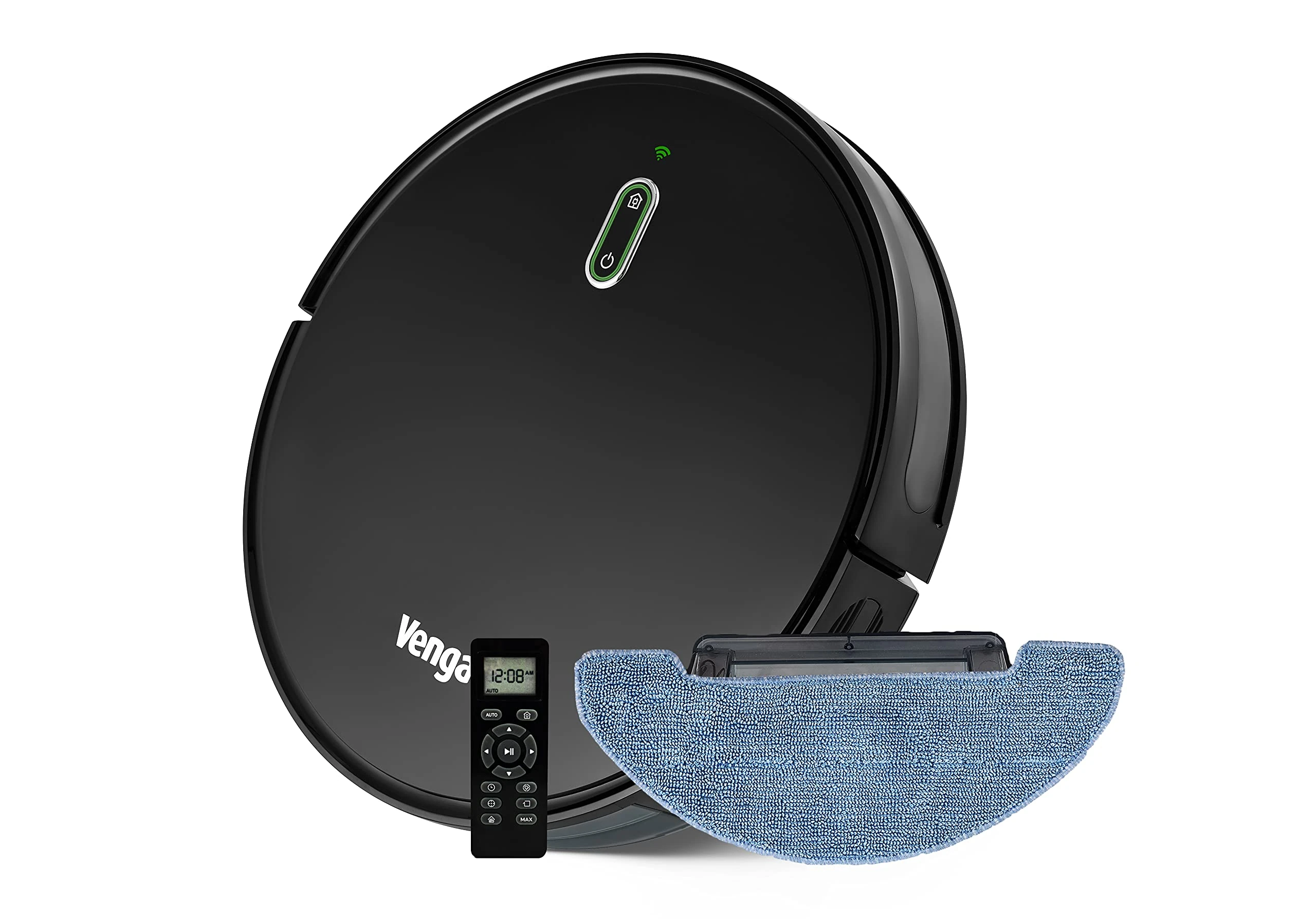Venga! Robotic Vacuum Cleaner with Mop, Gyroscope Navigation, with App, Black, VG RVC 3001 BK