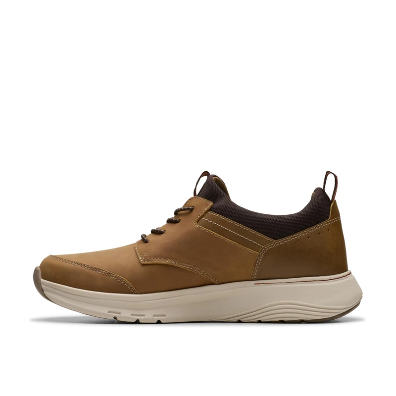 Clarks Motion Trek EZ Mens Dark Tan Lea, 6.5
