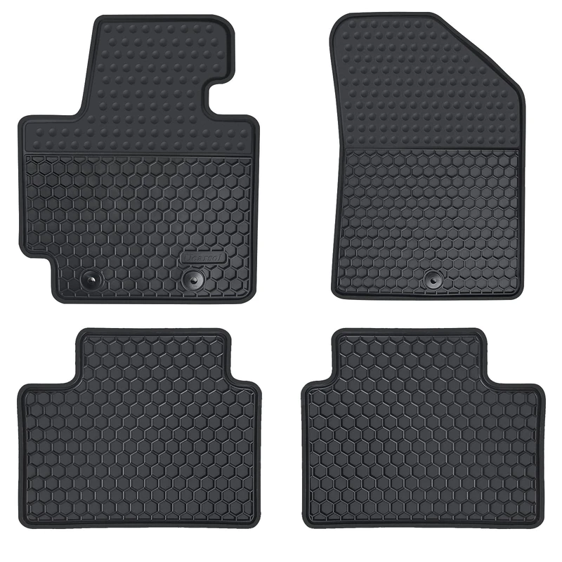 Megiteller Car Floor Mats Custom Fit for 2023 2022 2021 2020 2019 2018 2017 2016 2015 2014 Kia Soul Odorless Washable Heavy Duty Rubber (All Weather) Floor Liners Set Black
