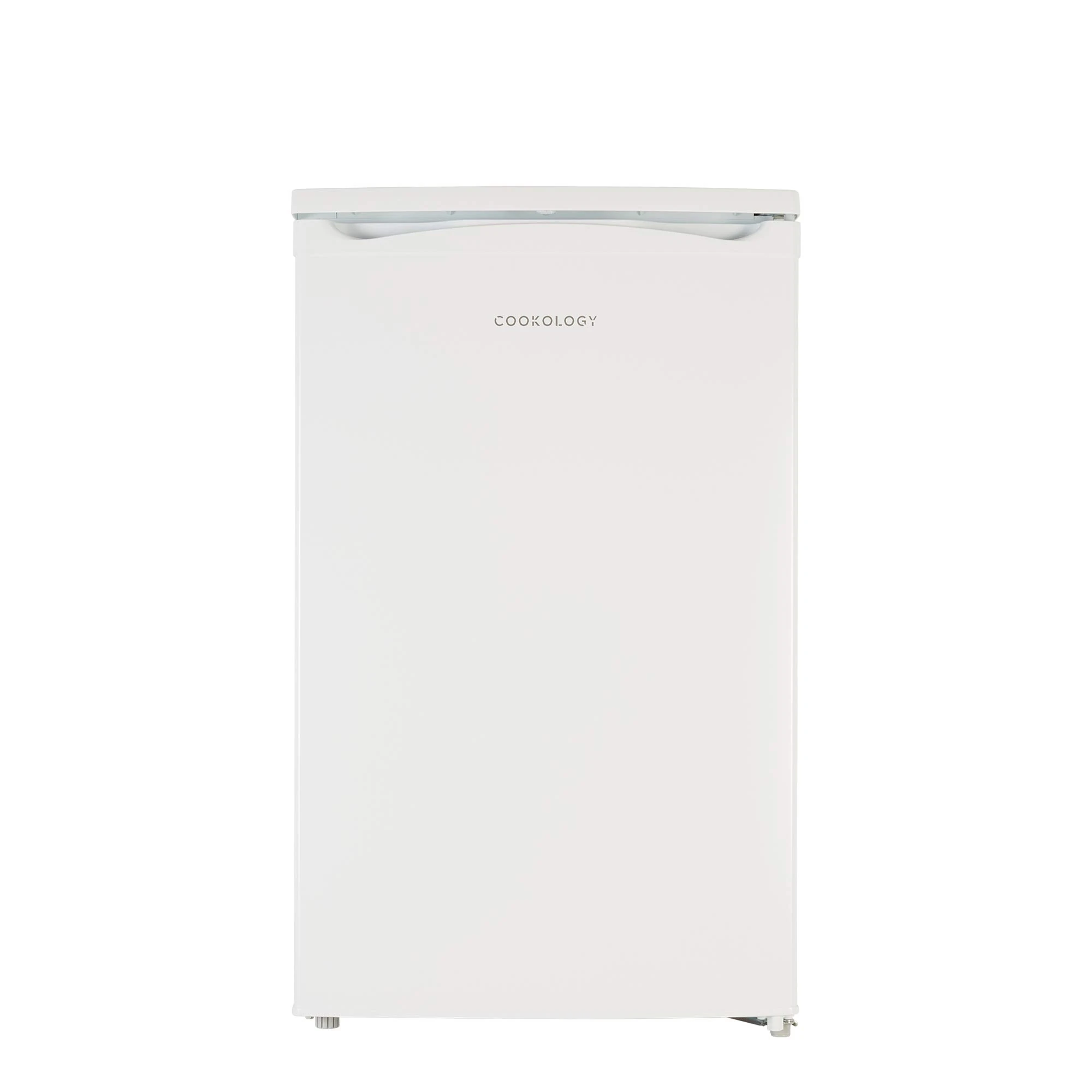 Cookology UCFR110WH Freestanding Undercounter Larder Fridge, 121 Litre with Adjustable Temperature Control and Legs, LED Light and Reversible Door - In White