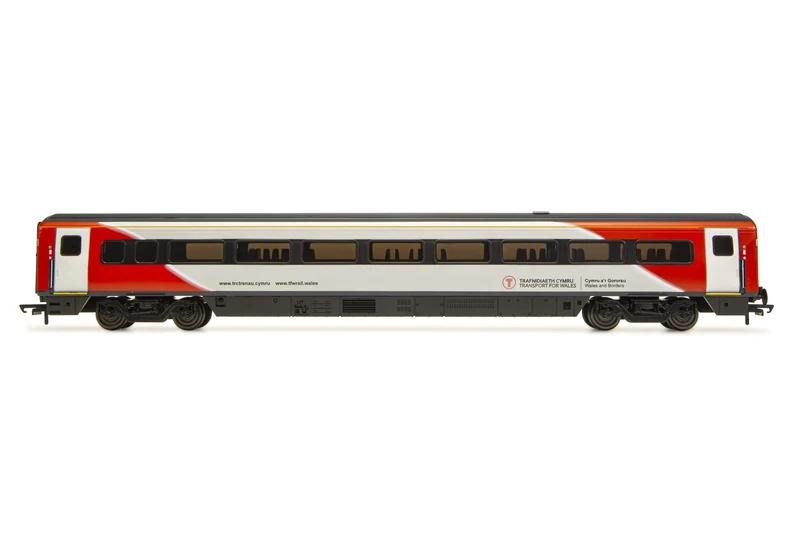 Hornby Coach Car - R40194A Transport for Wales, Mk4 Standard (End), 12225 - Era 11 Train Toy, 00 Gauge Carriage for Train Set, Rolling Stock Models for Adults - 1:76 Scale Model Gift