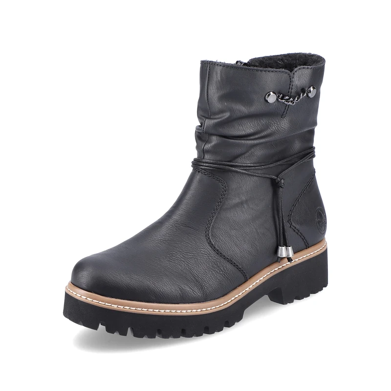 Rieker Women Ankle Boots Z5770, Ladies Ankle Boots,Low Boots,Half Boots,Bootie,Flat,Black (Schwarz / 00),37 EU / 4 UK