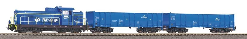 Piko 97937 S-Set SM42 with 2 Off Freight Cars PKP Cargo A-Track & B VI Blue