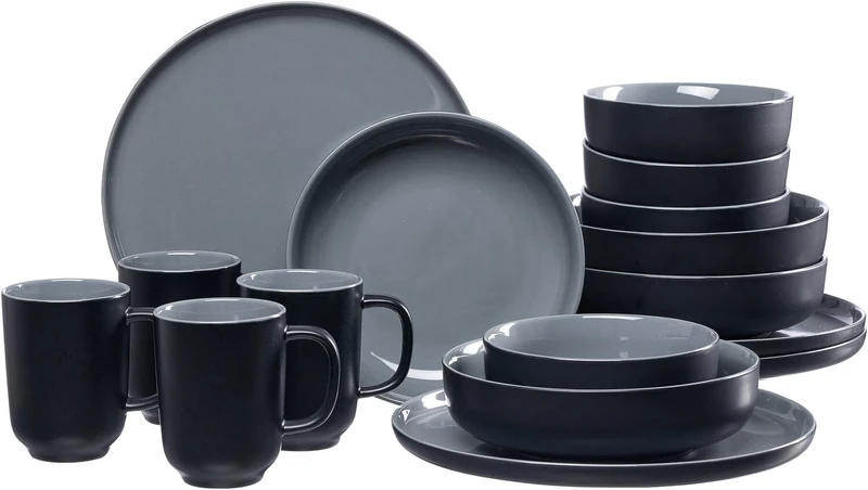 Ritzenhoff & Breker Jasper Crockery Set 16 Pieces Black
