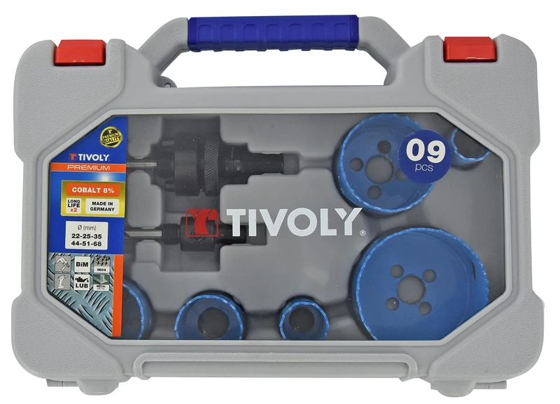 Tivoly XT505270001 TECHNIC T9 BIM Cobalt Premium Case 9 Pieces, Blue