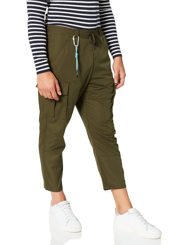 Desigual Men's Arvel Casual Pants, Green, 38