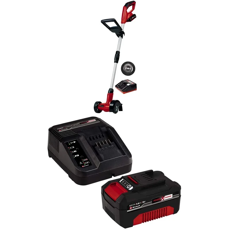 Einhell GE-CC 18 LI Kit Power X-Change Cordless Paving Grouting Scraper Kit - Supplied with 4.0Ah Battery and Charger