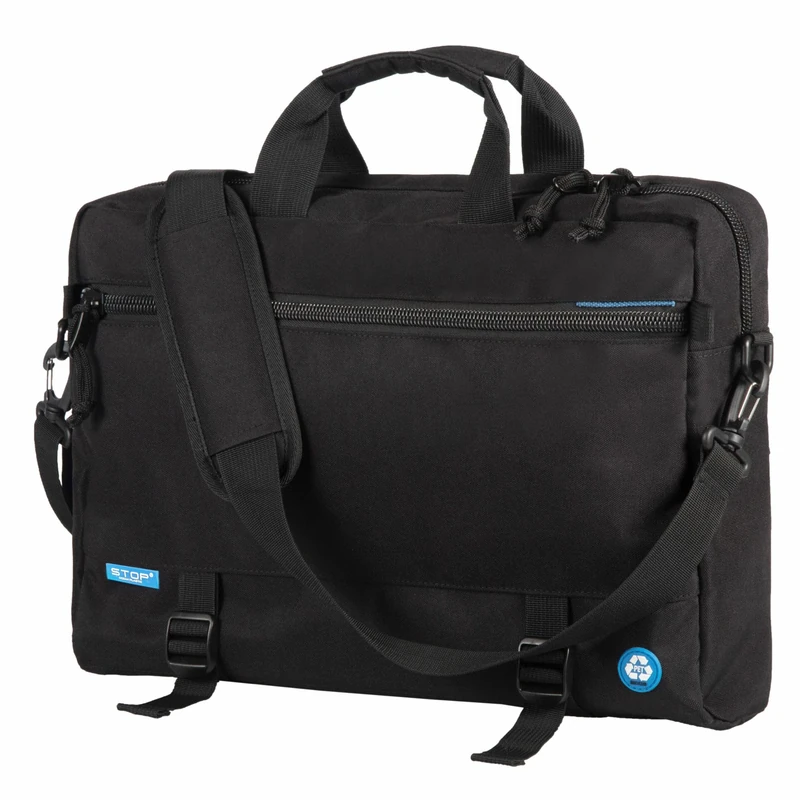 Stop Ocean Plastic Barbados 46201 RPET 3-in-1 Multifunctional Bag Laptop Bag for 15.6 Inch Notebooks, Business Shoulder Bag Made of Recycled PET Convertible Backpack Approx. 43 x 32 x 9 cm, Black - Image 1