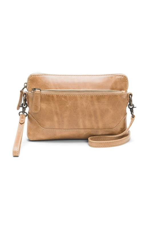 FRYE Women's Melissa Crossbody Wristlet, Beige, One Size