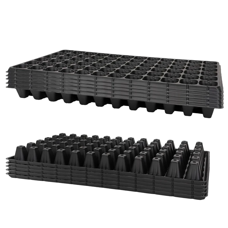 Nothers 72 Cell, 10pcs-Pack Thick Durable Seedling Plastic Nursery Trays (GGBQ-72, 10/20)