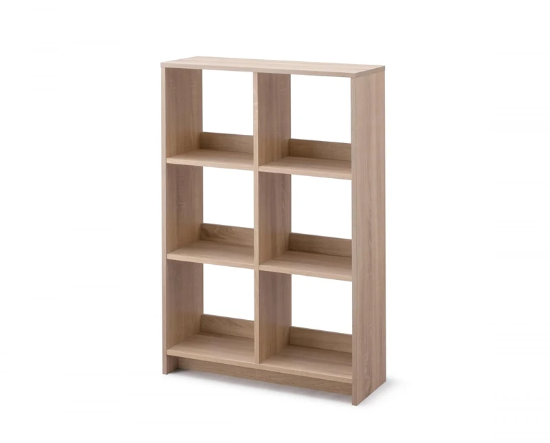 Iris Ohyama,Wooden Open Shelf, 6 Cube storage unit, Organiser, Modern design, Living room, Bedroom, Study room,WOS-6 - Light Brown