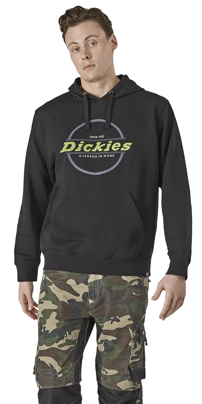 Dickies Mens Icon Logo Hoodie Sweatshirt, Multicolor, S UK