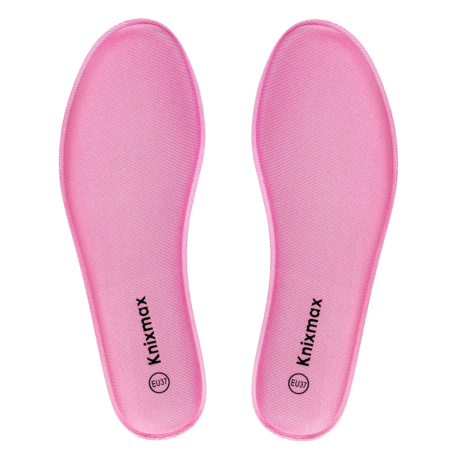 Knixmax Memory Foam Insoles with Soft Foam - Breathable Inner Soles Cushioned Shoe Inserts Replacement Innersoles for Running Shoes, Sneakers, Sports Shoes Pink 5UK - 38EU