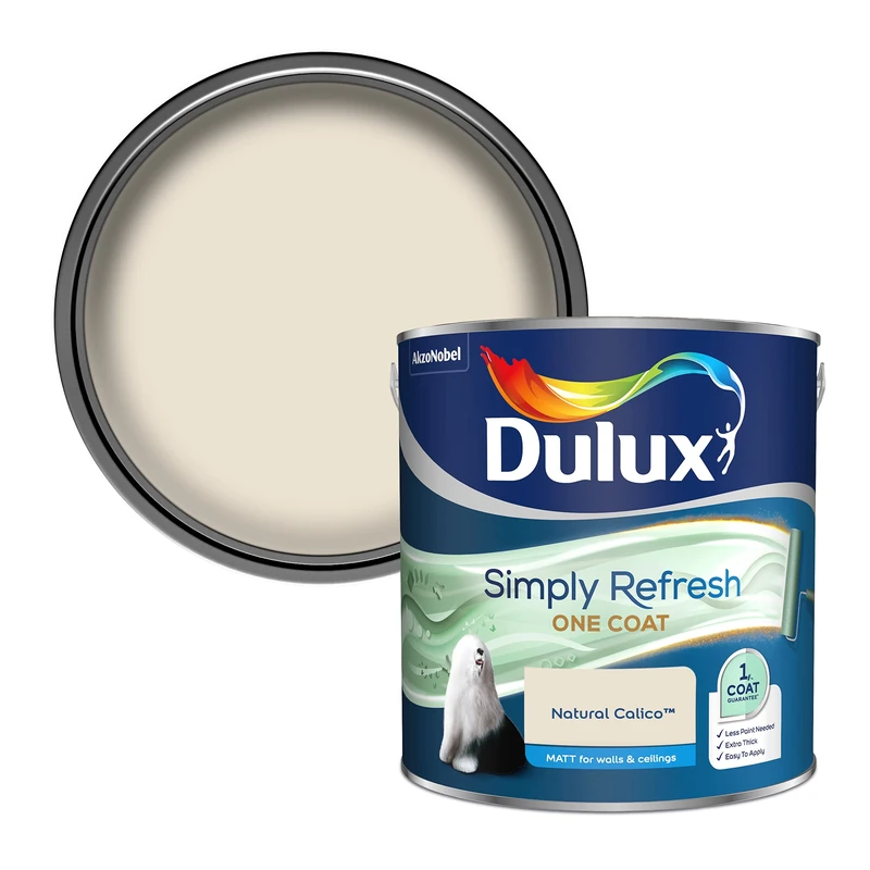 Dulux Simply Refresh Matt Emulsion Paint - Natural Calico 2.5L