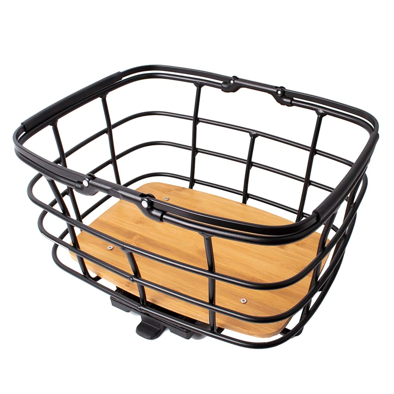 AtranVelo Unisex - Adult Duo L AVS Bicycle Basket, Black, 36 x 44 x 26 cm