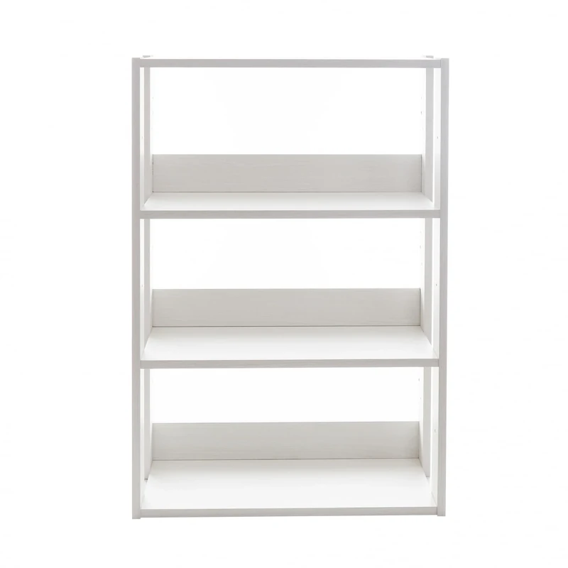 Iris Ohyama, 3-Tier Wooden storage/Side furniture/Storage Cabinet/Open Wood Rack/Shelf display, Adjustable shelf, Design, Office, Living Room - Open Wood Rack - OWR-600 - White Oak, W60 cm - Image 1