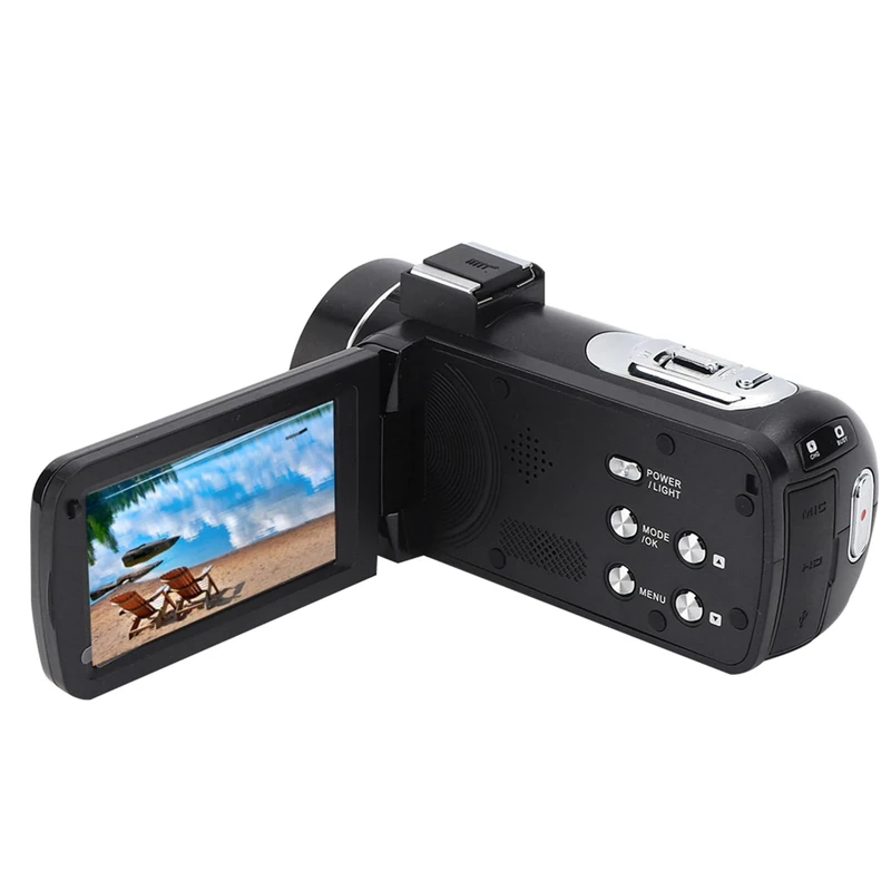 Portable Digital Video Camera,30MP 4K Antishake 1080P HD 18X Zoom 3in IPS Touch Display Screen Digital Video Camera Camcorder