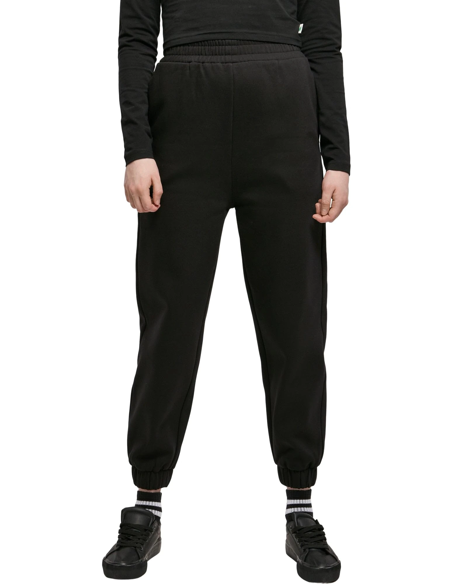 Urban Classics Women's Ladies Organic High Waist Ballon Sweat Pants Sweatpants, Black, XS