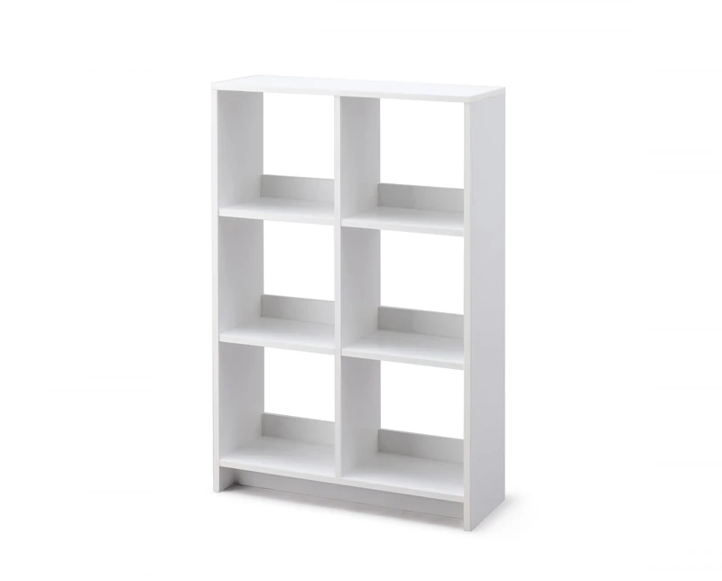 Iris Ohyama,Wooden Open Shelf, 6 Cube storage unit, Organiser, Modern design, Living room, Bedroom, Study room,WOS-6 - White Oak