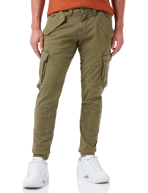 Alpha Industries Mens Combat Lw Trousers for Ladies Casual Pants, Dark Olive, 36W UK