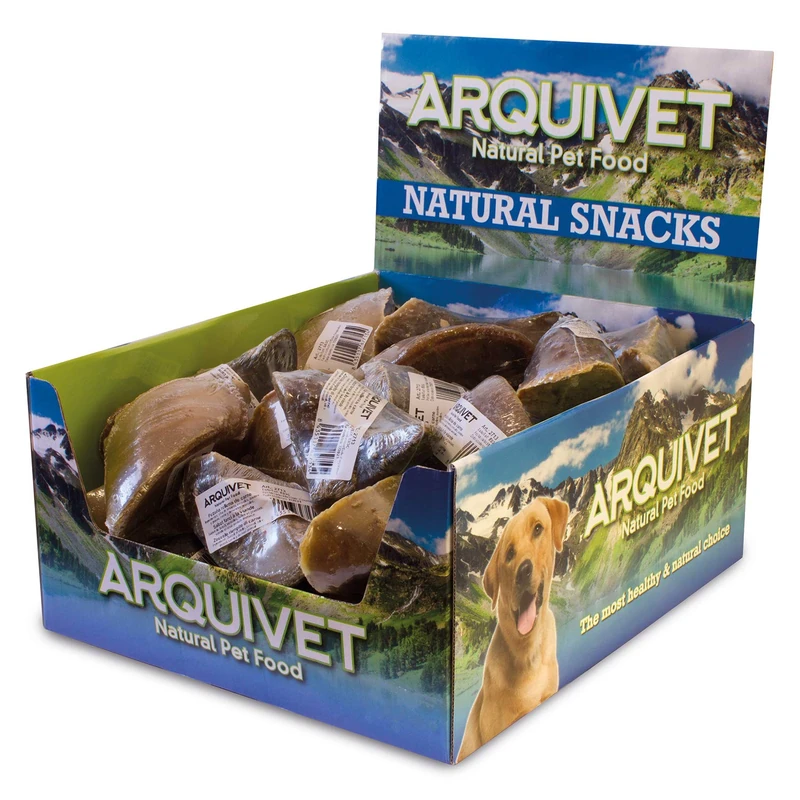 ARQUIVET Display of 20 Chicken Filled Beef Hooves - Natural Snacks for Dogs - Box Treat Bag Treats Treats and Rewards for Dogs