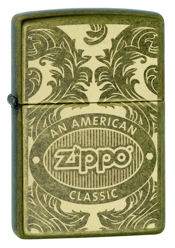 Zippo 60004034 Lighter, Antique Brass, Normal