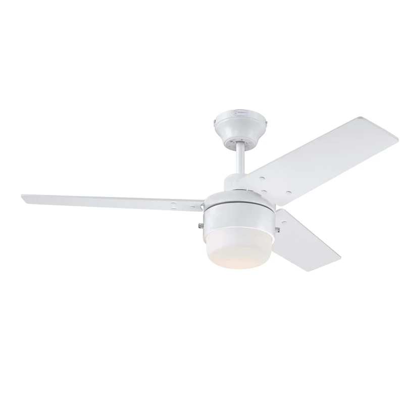 Westinghouse Lighting 73042 Talia, Modern Ceiling Fan with Light, 105 cm, White Finish, Opal Frosted Glass