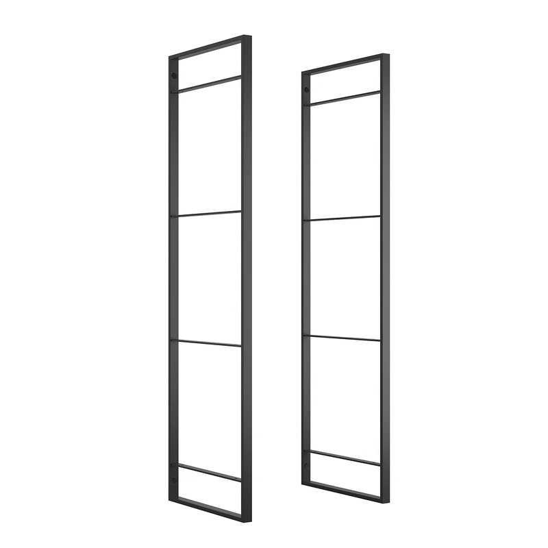 Emuca - Structure for bookcases, Ladder Shelf, Industrial style Storage Rack, 1150 mm (45,3 inch) height, Steel, Black finish