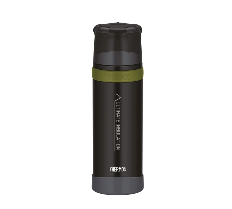 Thermos Flask, Stainless Steel, Charcoal Black mat, 0,7 Liter