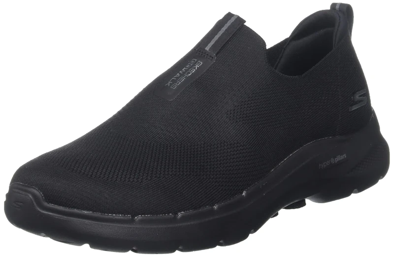 Skechers Men's Gowalk 6-Scarpe Da Passeggio Elasticizzate, Senza Lacci, Per Atletica Walking Shoe, Black, 48.5 EU X-Larga