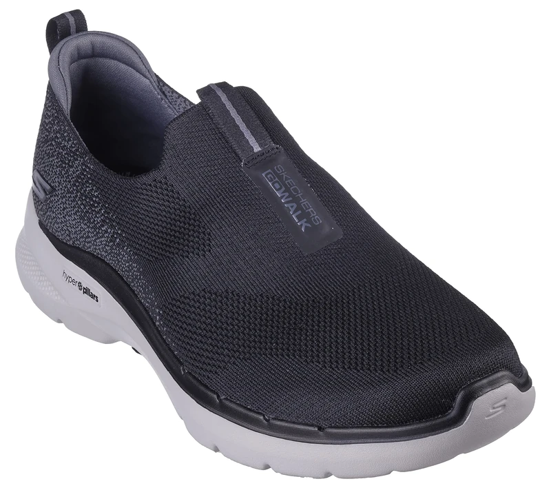 Skechers Men's Gowalk 6-Stretch Fit Slip-On Athletic Performance Walking Shoe, Black, 6 X-Wide UK
