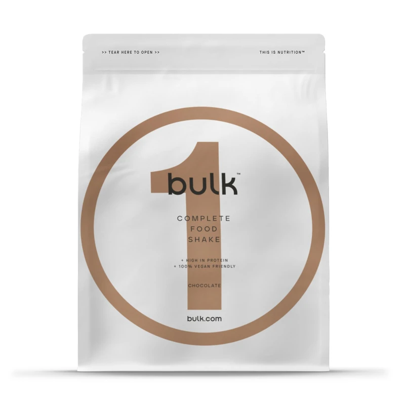 Bulk 1 Complete Food Shake, Complete Meal, 30 Meals, Vegan, Chocolate, 3 kg