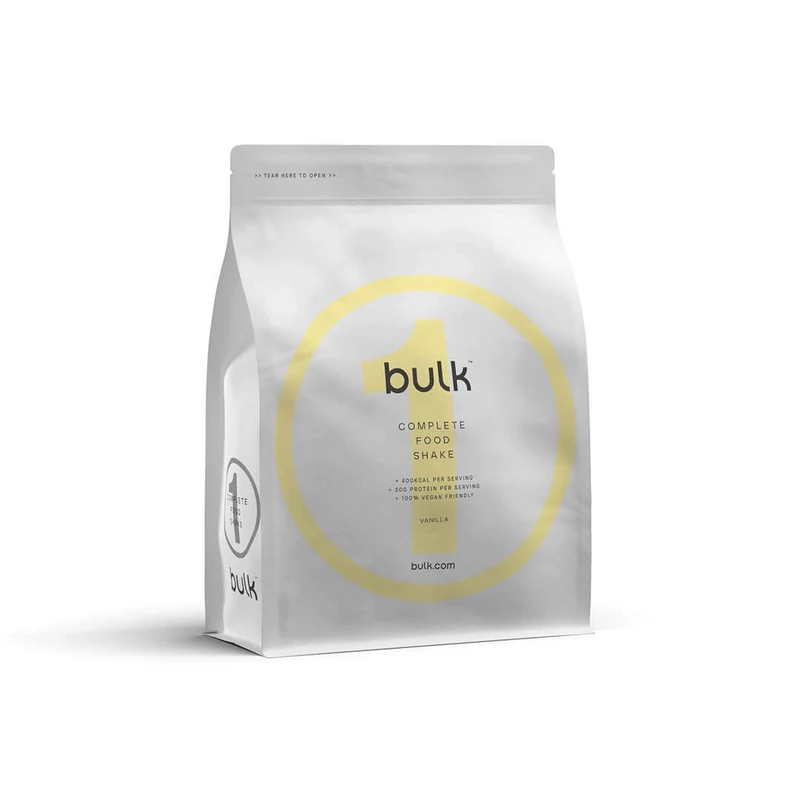 Bulk 1 Complete Food Shake, Complete Meal, 30 Meals, Vegan, Vanilla, 3 kg