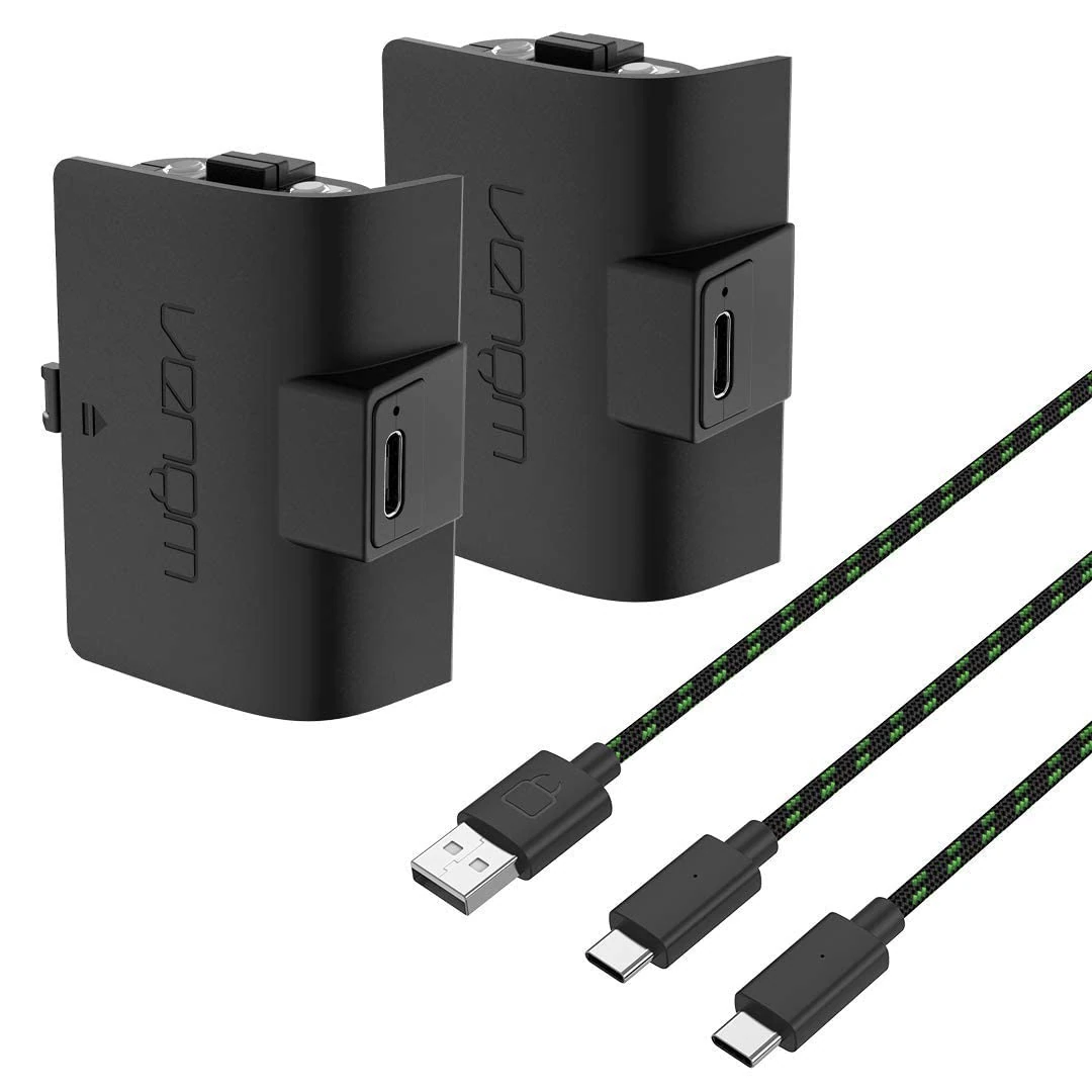 Venom High Capacity 1100mAh Rechargeable Battery Twin Pack - Black (Xbox Series X & S/Xbox One)