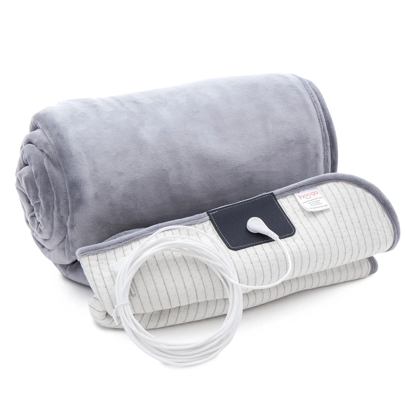 Hooga Grounding Blanket Large Throw Blanket with Conductive Silver Thread. 50'' x 60'' Blanket May Help Improve Sleep. EMF ESD Protection. May Improve Inflammation and Energy.