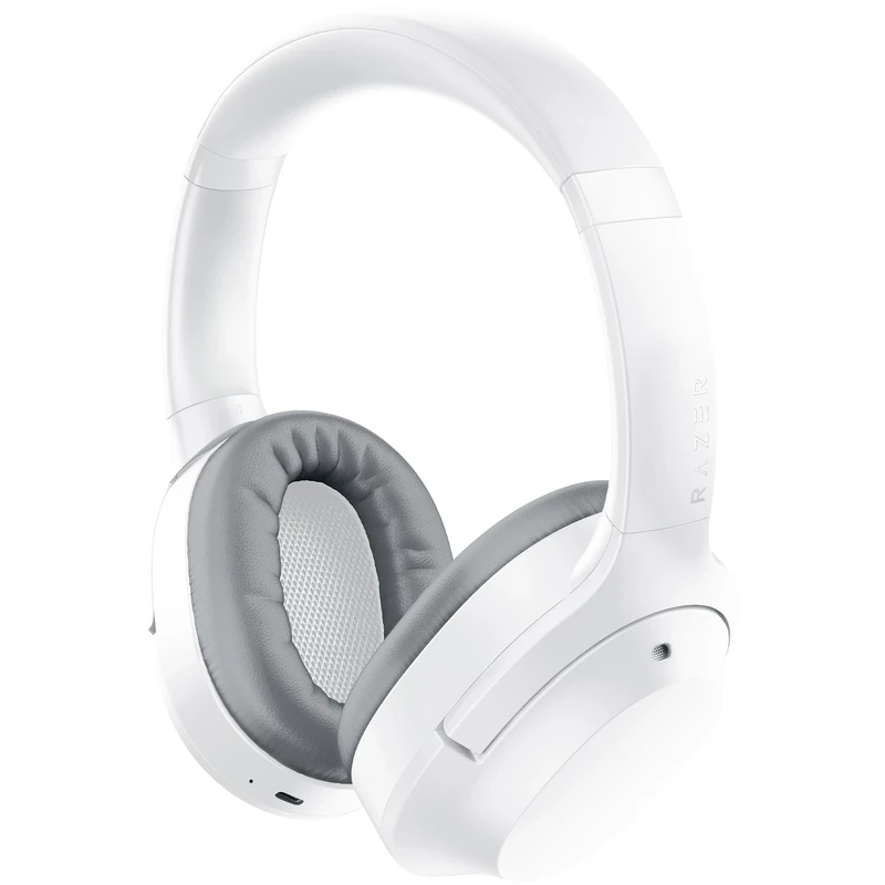 Razer Opus X - Wireless Low Latency Headset with ANC Technology (Active noise cancellation, Custom-tuned 40 mm drivers, Built-in microphones, Battery life up to 40 hours) Mercury White