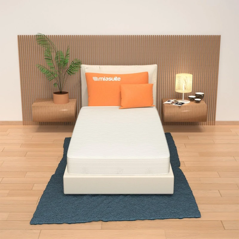 MiaSuite i sogni italiani Mattress 80 x 160 cm height 14 cm, simple, in WaterFoam, AloeVera fabric, dimensionally stable, hypoallergenic and anti-mite, medium rigidity, Model: Plus H14 …