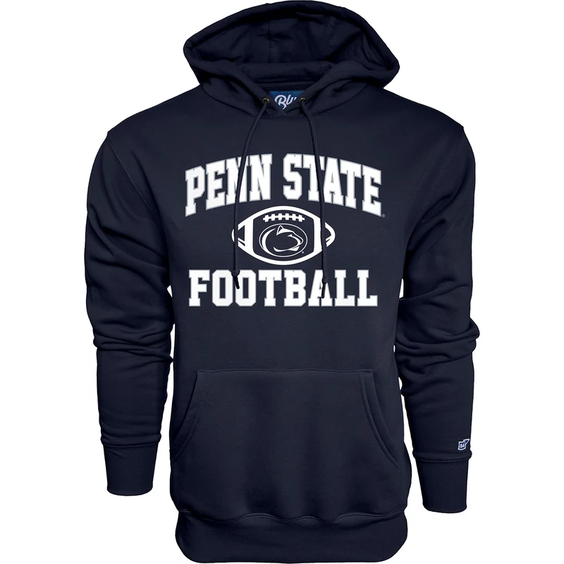 Blue 84 Men's Hoodie Team Color Football Hooded Sweatshirt, Penn State Nittany Lions Navy, S