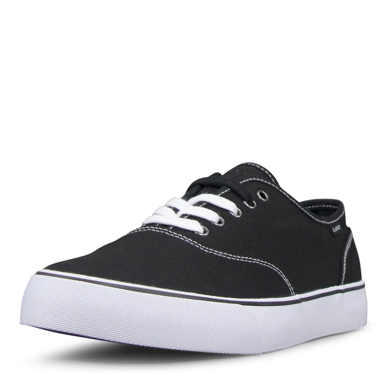 Lugz Men's Lear Classic Canvas Sneaker, Black/White, 9 UK