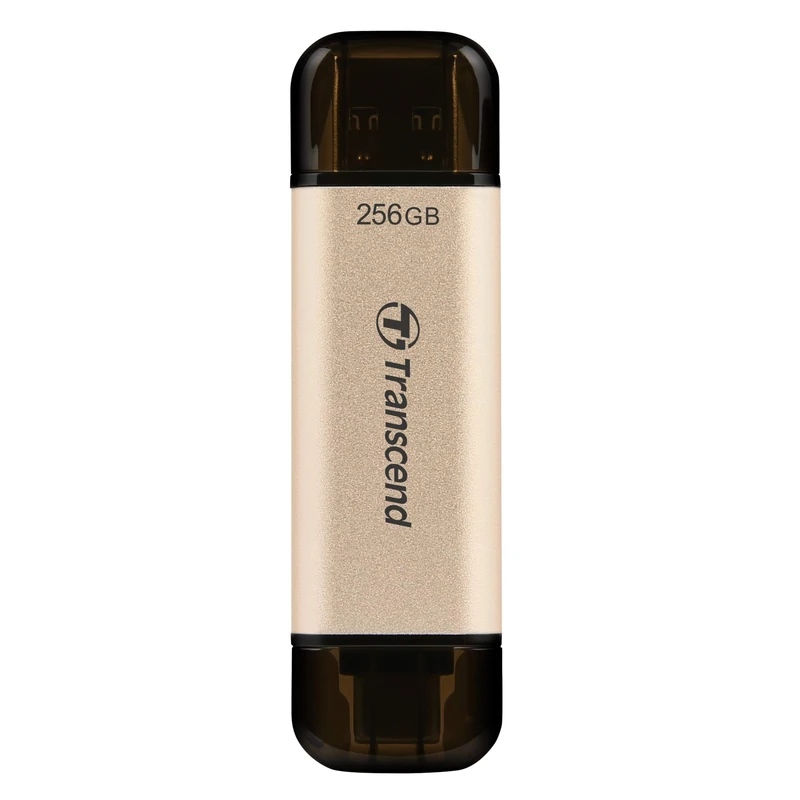 Transcend JetFlash 930C 256GB Dual USB Memory Stick, Type-C & Type-A, Speed up to 420MB/s-Soft Gold TS256GJF930C