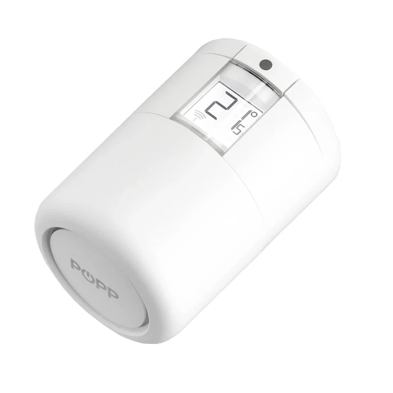 Popp Zigbee Heating Thermostat | Smart Thermostat | Programmable | App Control | Intelligent Heating Control | SmartThings & Alexa Compatible on Heating Costs | Includes Adapter - Image 1