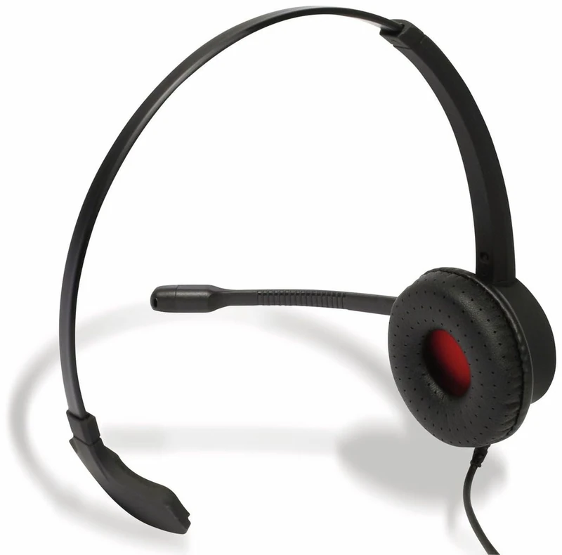 plusonic 187938 6337-10.1P Softphone Headset USB Mono Corded On Ear Black